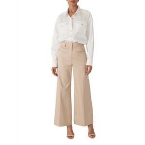 NEW GENERATION LOVE rayne gabardine wide leg pants in taupe